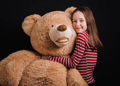 HollyHOME 6ft Teddy Bear Giant Teddy Bear Stuffed Animal with Embroidered Paws Holiday Valentine's Toy Gift for Girlfriend Kids 72 inches Brown