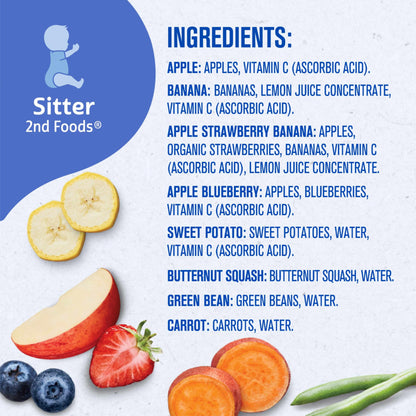 Gerber Stage 2 Baby Food, Super Blends Puree Tubs, No Added Colors or Flavors, Baby Puree, Variety 32-Pack