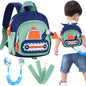 Accmor Toddler Leash Backpack, Children Safety Walking Harness Cute Excavator Bag with Anti Lost Wrist Link, Kids Travel Essential Mini Rucksack Back Pack with Strap Tether for Baby Boys