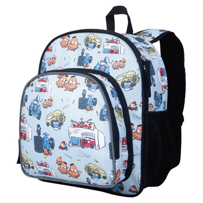 Wildkin 12-inch Kids Backpack – Padded, Adjustable, Ideal for Daycare & Travel - Trains, Planes, and Trucks