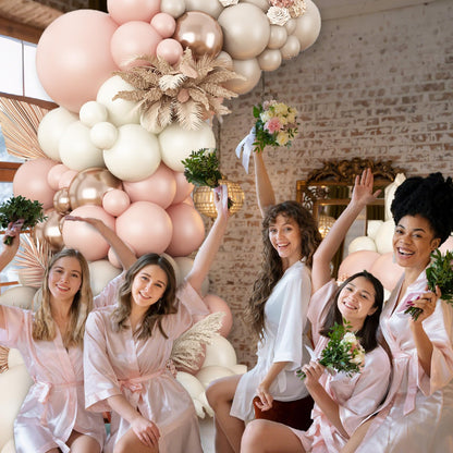 Ivory White Balloon Arch Kit,Boho Balloon Garland with Pastel Orange Cream Beige Champagne Gold White Sand Balloons for Neutral Baby Shower Wedding Boho Bridal Party Decorations