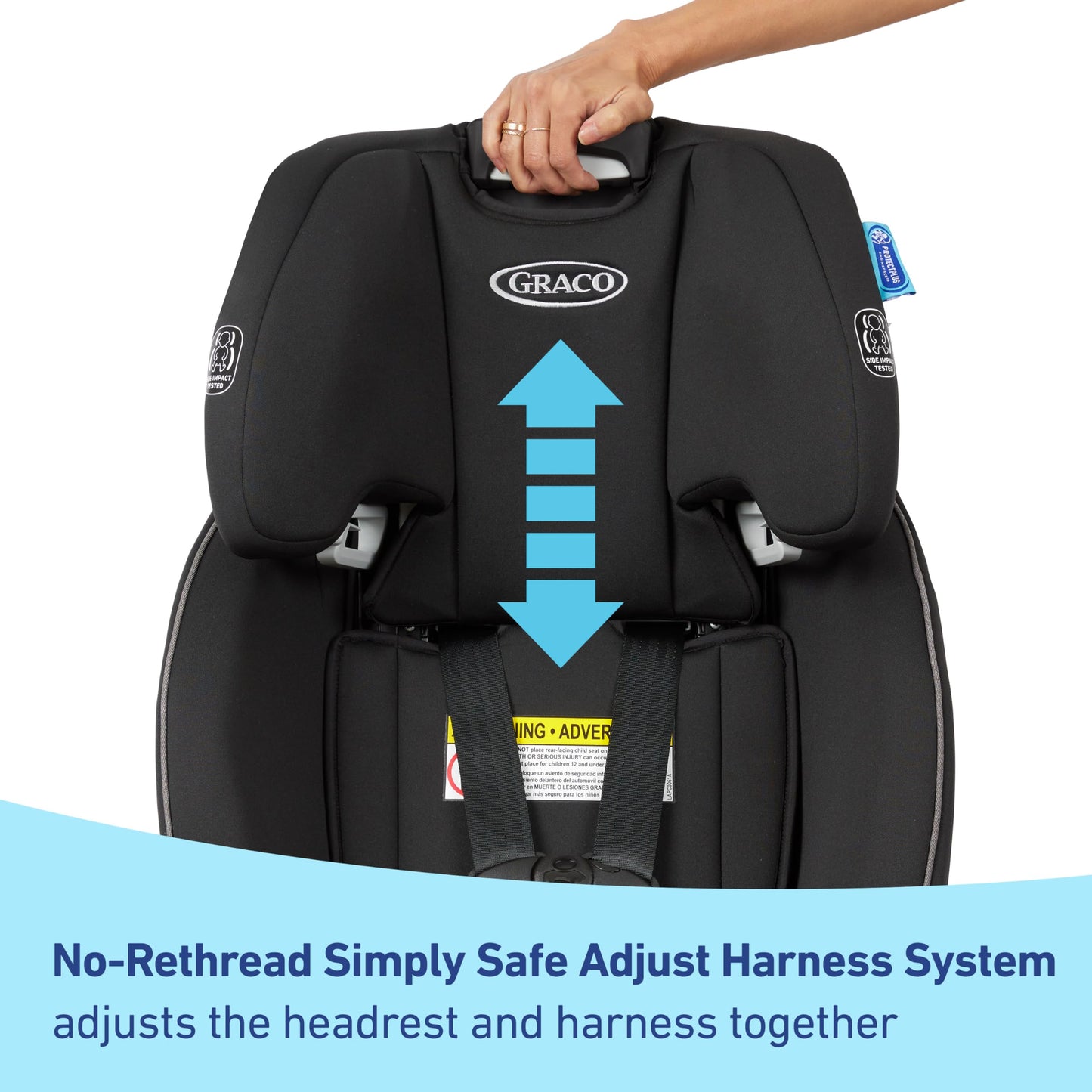 Graco SlimFit 3-in-1 Convertible Car Seat, Space Saving Design, Forward & Rear-Facing, Highback Booster Option – Purple