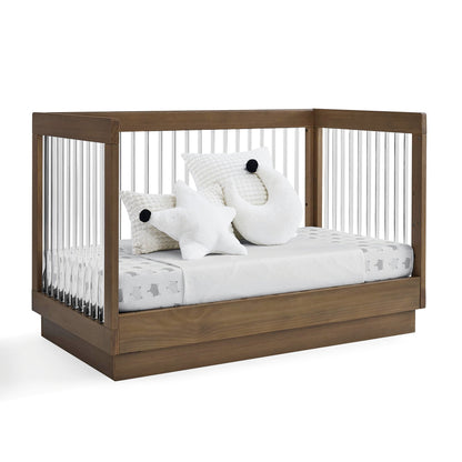 Delta Children James Acrylic 4-in-1 Convertible Crib - Greenguard Gold Certified, Midnight Grey/Acorn
