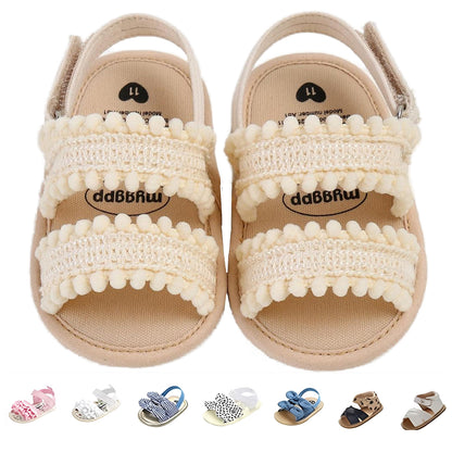 Baby Girls Sandals Summer Shoes Outdoor First Walker Toddler Girls Shoes for Summer