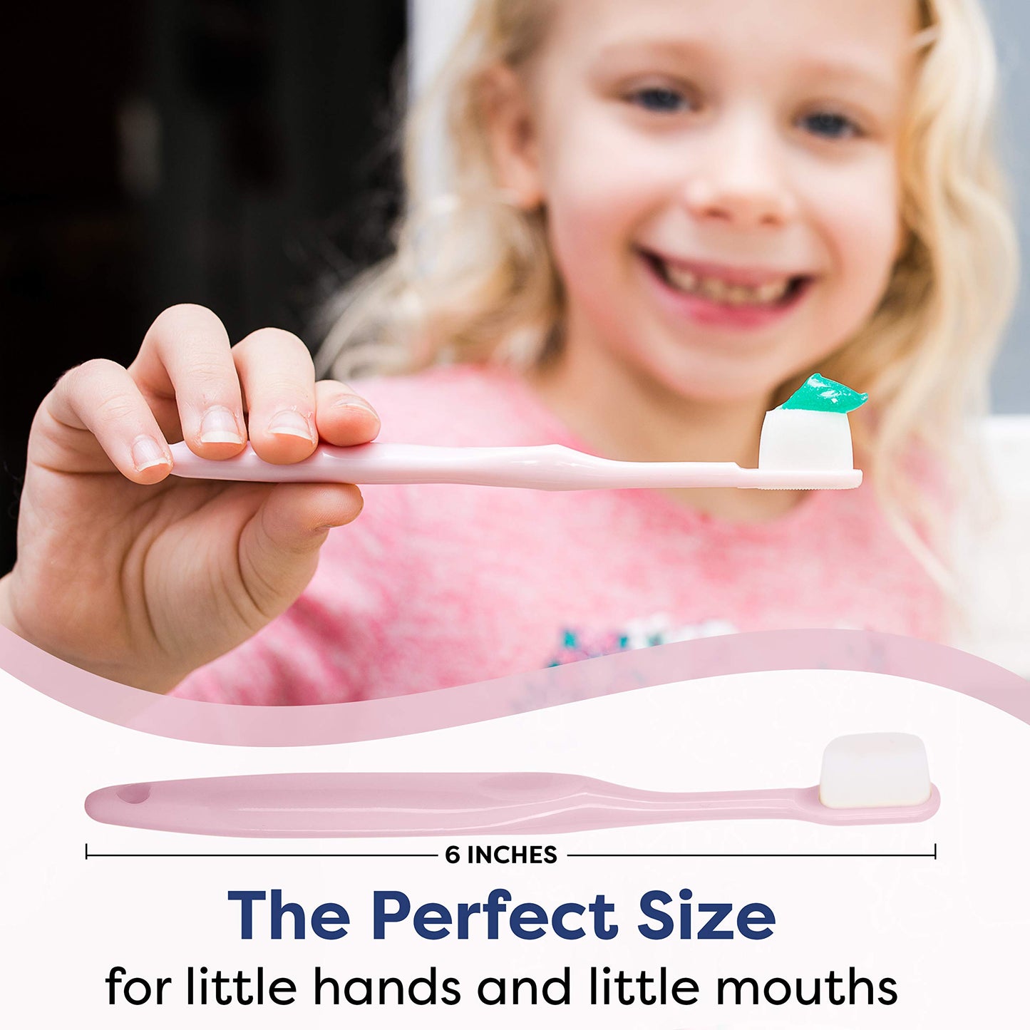 Kids' Soft Toddler Toothbrush, Gentle Bristles for Home, School, Camp, Sleepovers - Folding Handles for Tiny Hands (3 Pack)