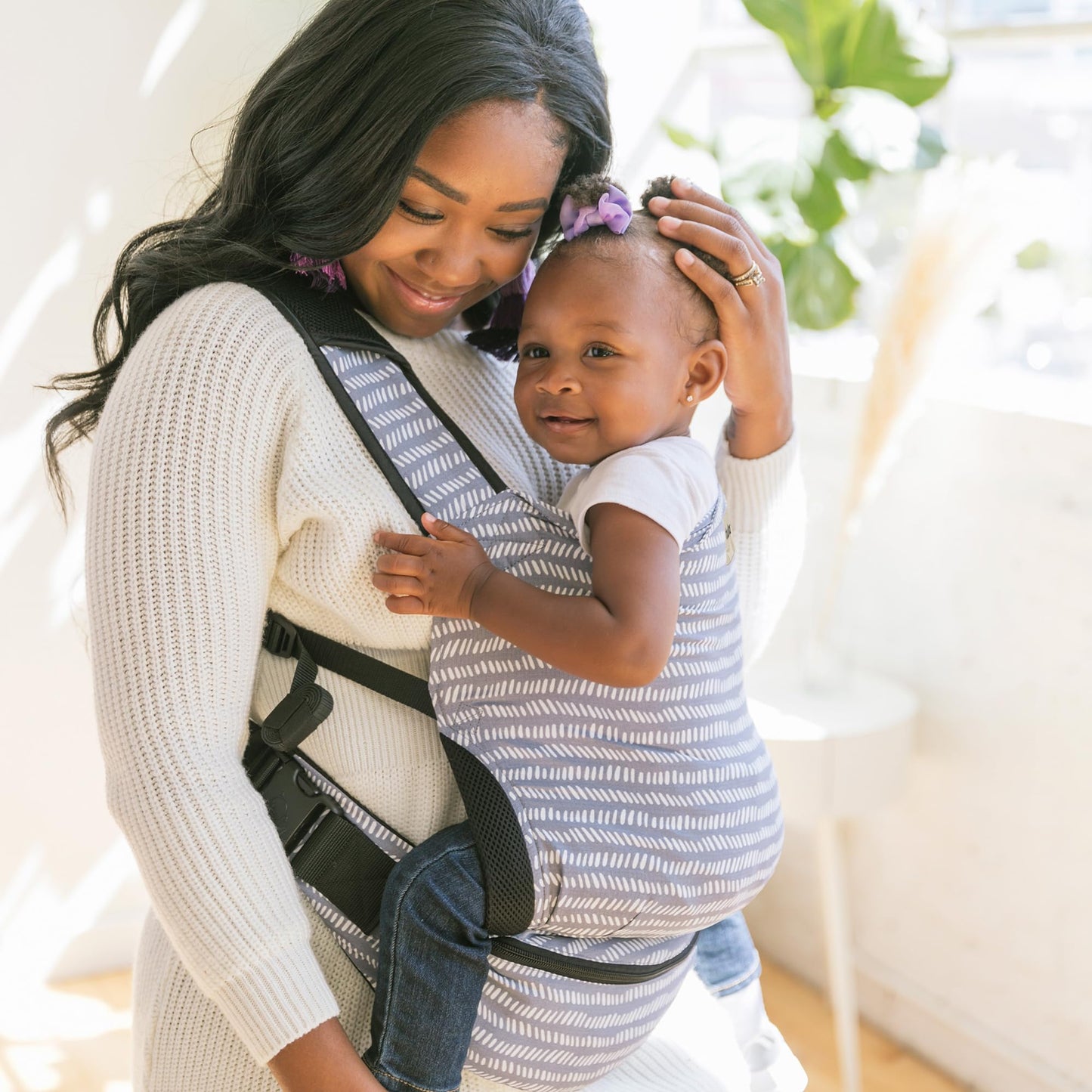 Baby Tula Lite Compact Baby Carrier, Ultra Compact and Lightweight, Travel, Convenient Carry Pouch, Ergonomic and Multiple Posisitions for 12-30 pounds, Soar