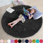 Pink Round Area Rugs 6Ft for Bedroom Living Room, Big Fluffy Shag Circle Rug for Kids Playroom, Cute Preppy Room Decor for Teen Girls, Cozy Fuzzy Furry Plush Carpets for Baby Nursery, Dorm, Classroom