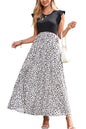 OUGES Women 2025 Spring Summer Dresses Maternity Sleeveless Ribbed Fashion Casual Outfits Maxi Dress with Pockets