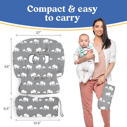 Shopping Cart Cover for Baby PILLANI, High Chair Cover for Restaurant Seat, Grocery Cart Cover for Baby Girl and Boy, Cotton Buggy Covers for Babies, Toddler Shopping Cart Cover