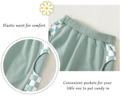 AMAWMW Infant Baby Girl Clothes Long Sleeve Loose Sweatshirts Pockets Pants Headband Outfits Fall Winter Spring Gift