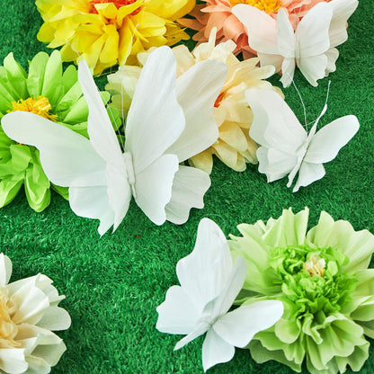SUNBEAUTY Butterfly Party Decorations, 3D Paper Butterfly Decoration, Hanging Paper Butterfly for Baby Shower Decorations Girls, Women, Paper Flowers for Wall Decoration, Set of 4