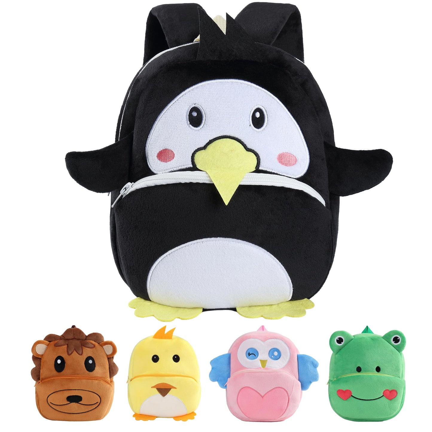 MICHLEY Toddler Backpack Plush Animal SchoolBag Cartoon Girls Travel Bag Mini Baby Daypack for Kids Kindergarten Pre School Bags, Cow