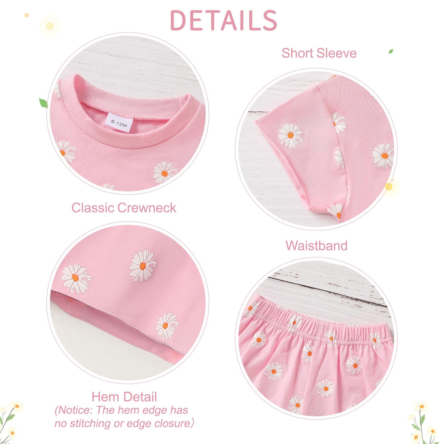 WESIDOM Toddler Girl Clothes Baby Girls Outfits 6M-5T Summer Floral Print Shirt+Shorts+Headband 3pcs Baby Clothing