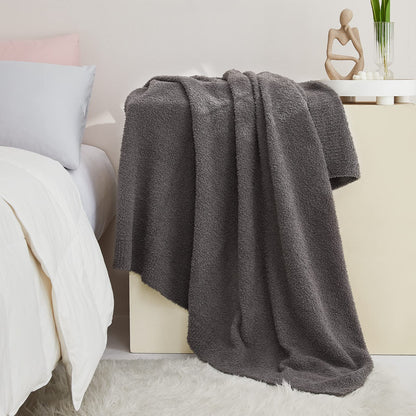 CYMULA Kids Blanket for Boys Girls 30x40 inches, Soft Cozy Fuzzy Swaddle Throw Blanket for Crib Stroller, White
