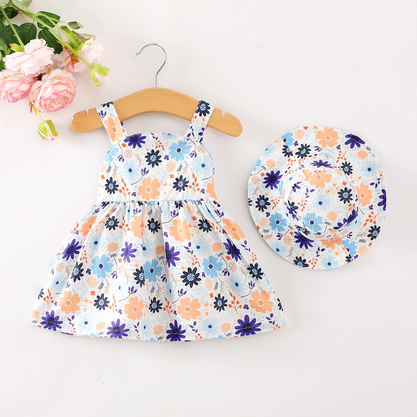 Newborn Infant Baby Girl Dress Toddler Girl Clothes Halter Backless Sleeveless Flower Sundress Summer Dresses for Girl