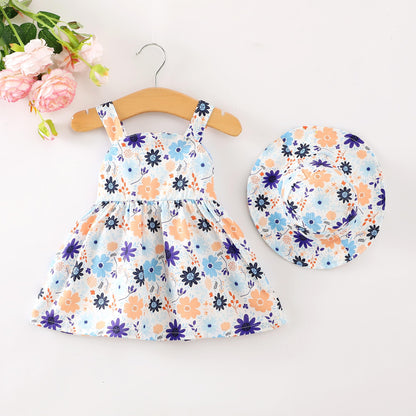 Newborn Infant Baby Girl Dress Toddler Girl Clothes Halter Backless Sleeveless Flower Sundress Summer Dresses for Girl