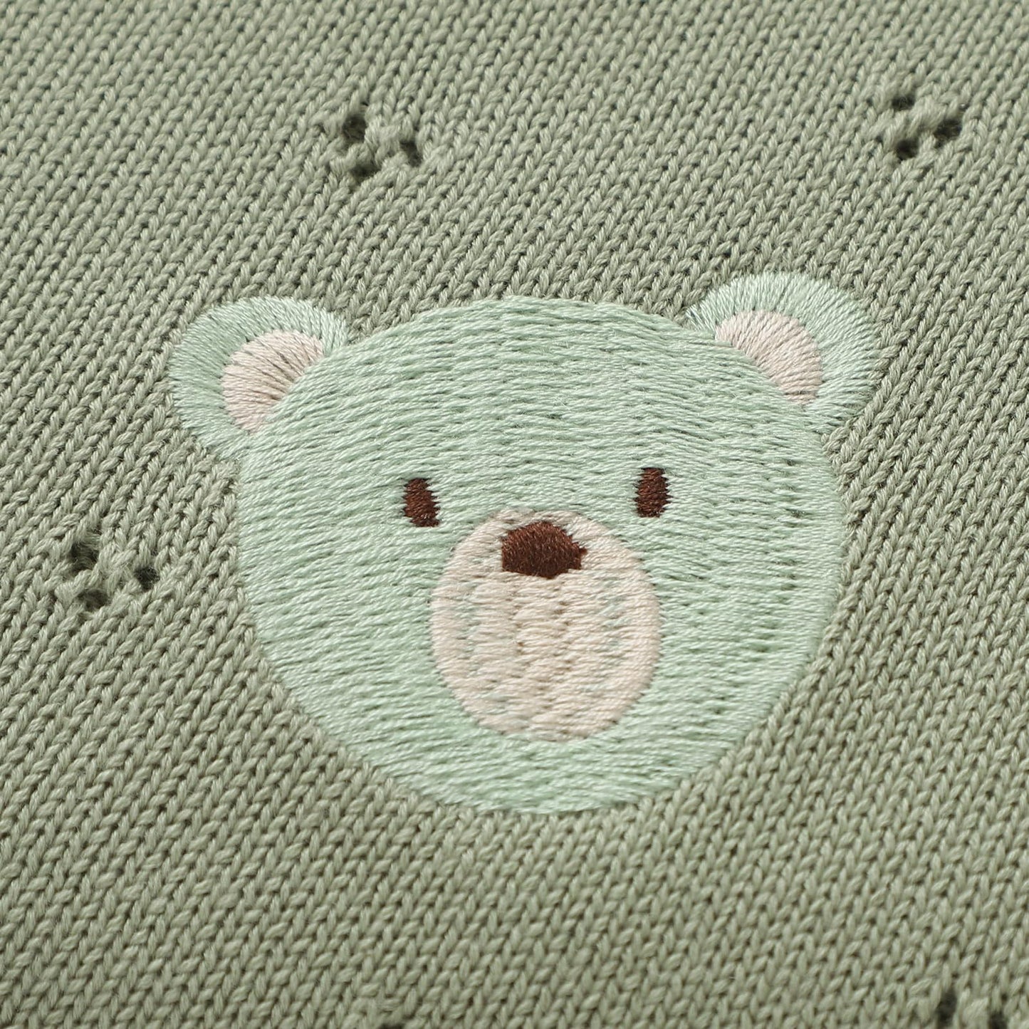 mimixiong Organic Cotton Baby Blanket Neutral Knitted Soft Crib Nursery Swaddling Receiving Blankets for Newborn Baby Boy Girl 40x30 Inch (Oatmeal)
