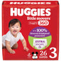 Huggies Size 4 Baby Diapers, Little Movers HuggFit 360° Baby Diapers with 360° Waistband, Size 4 (22-37 lbs), 144 Count, Packaging May Vary