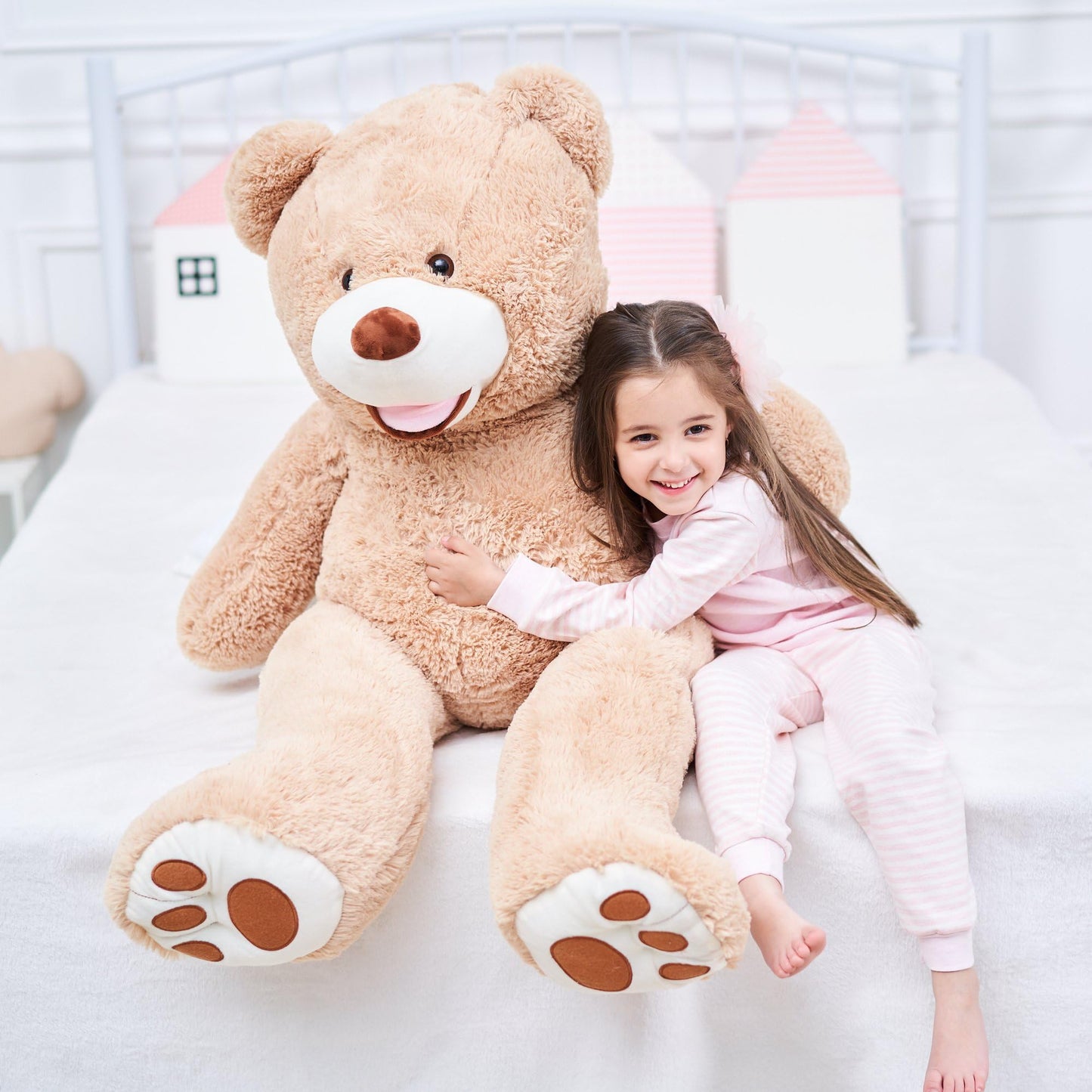 IKASA Giant Teddy Bear Plush Toy Stuffed Animals(Brown,78 inches)