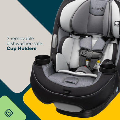 Safety 1st Grow and Go All-in-One Slim Convertible Car Seat, Rear Facing, 5-40 lbs, Forward Facing (30–65 lbs), High Back Booster Seat 40-100 pounds, Dunes Edge