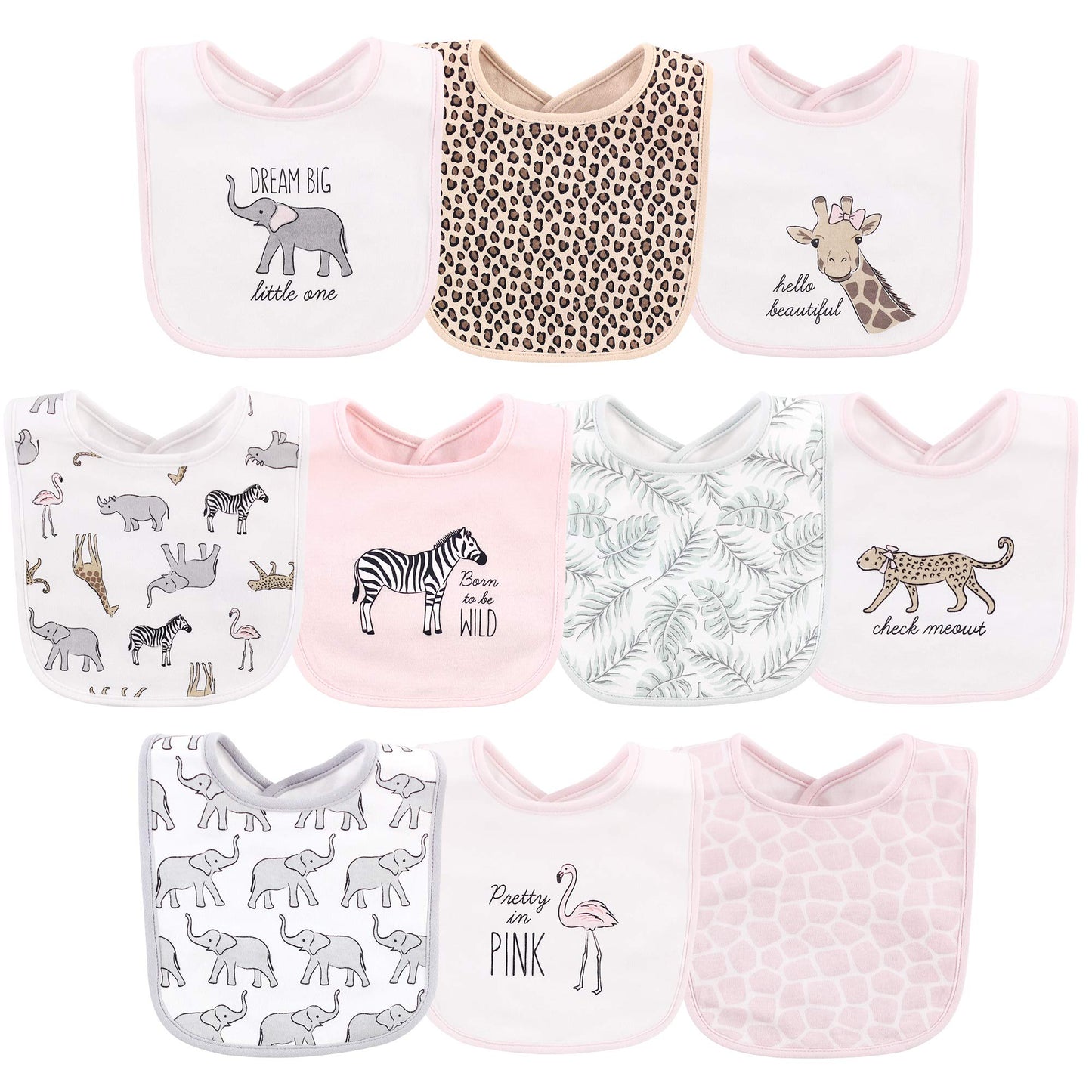 Hudson Baby Unisex BabyCotton Bibs