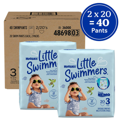 Huggies Little Swimmers Disposable Swimming Diapers, Size 4 (24-34 lbs), 18 Ct
