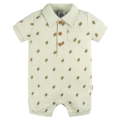 Gerber Baby Boys' Cotton Polo Romper