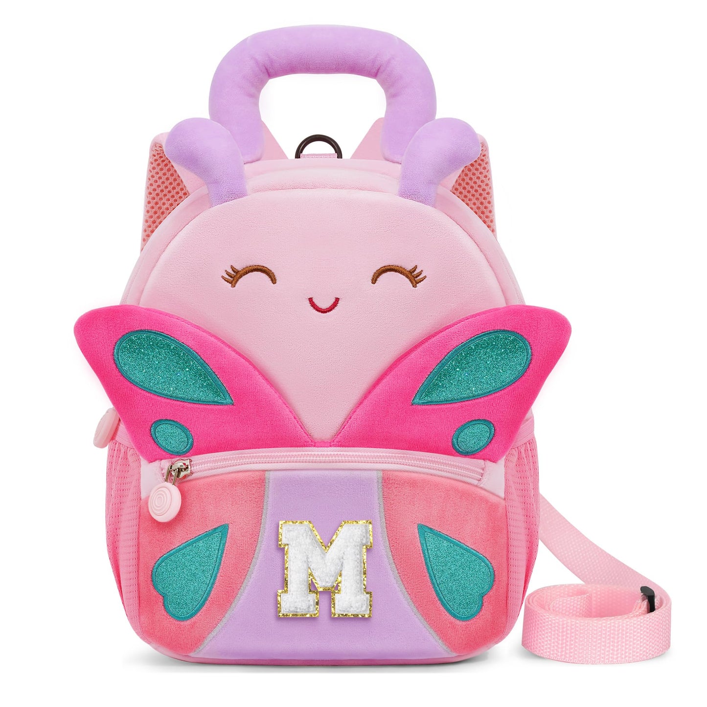 YOOLIFE Initial Birthday Gifts for Girls Kids Personalized Kids Backpack for Little Girls, Kindergarten Elementary School Bookbag for Girl Toddler Teen Gift for Daughter Sister Pink Backpack A