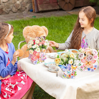 Fuutreo 6 Pcs Butterfly Centerpieces for Baby Shower, Birthday, Tea Party Favors, Tables Decor, Themed Party Supplies, Wedding Decorations