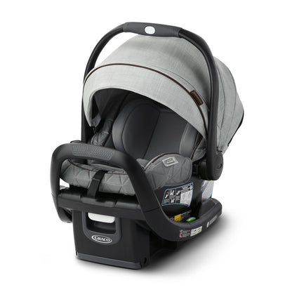 Graco SnugRide SnugFit Infant Car Seat with Simply Safe Adjust Harness System, Baby Car Seat with Anti Rebound Bar, Gotham