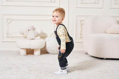 Baby Boy Clothes Set Infant Boy's Long Sleeve Romper+Dinosaur Denim Overalls Toddler Boys Fall Winter Outfits Suit