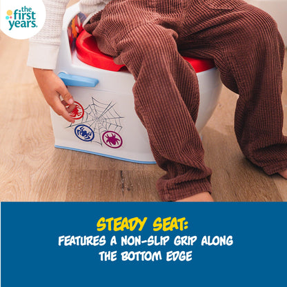 The First Years Disney Minnie Mouse Potty Training Toilet and Toddler Toilet Seat - Toilet Training Potty with Fun Flushing and Cheering Sounds,Pink