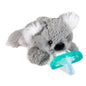 RaZbaby JollyPop Pacifier, Holder w/Detachable Baby Pacifier, Stuffed Animal RaZbuddy, All Ages 0M+, 100% Medical Grade USA Made Silicone, Machine Washable, Textured & Easy to Hold – Dragon