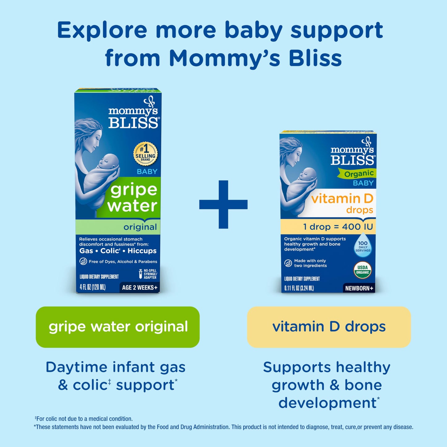 Mommy's Bliss Gas Relief Drops Bottle, Simethicone Drops for Infants, Relieves Stomach Discomfort, Safe & Gentle, Ginger Flavor, 1 Fl Oz (Pack of 1)