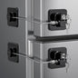 2 Pack Refrigerator Door Lock, Child Proof Fridge Door Lock for Kitchen Freezer, Cabinets and Drawers, Air Oven Air Fryer, Closets, Windows, Doors-No Tools Need or Drill (Patent) (2 pcs Black Lock)