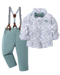 DISAUR Baby Boy Clothes Suits Toddler Dress Shirt With Bowtie Suspender Pants Outfit Sets Gentleman Wedding 1-6 Years