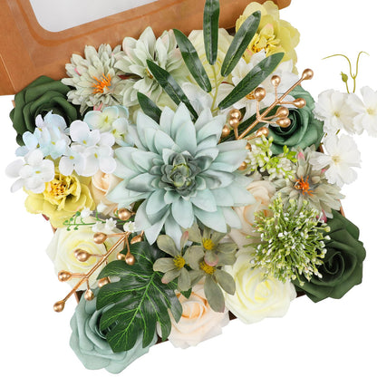 Artificial Flowers Combo for DIY Wedding Bouquets Combo Centerpieces Arrangements Party Bridal Baby Shower Home Decorations-Blush Pink