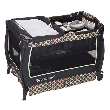 Baby Trend Lil’ Snooze™ Deluxe III Nursery Center® Playard for Twins, Cozy Grey