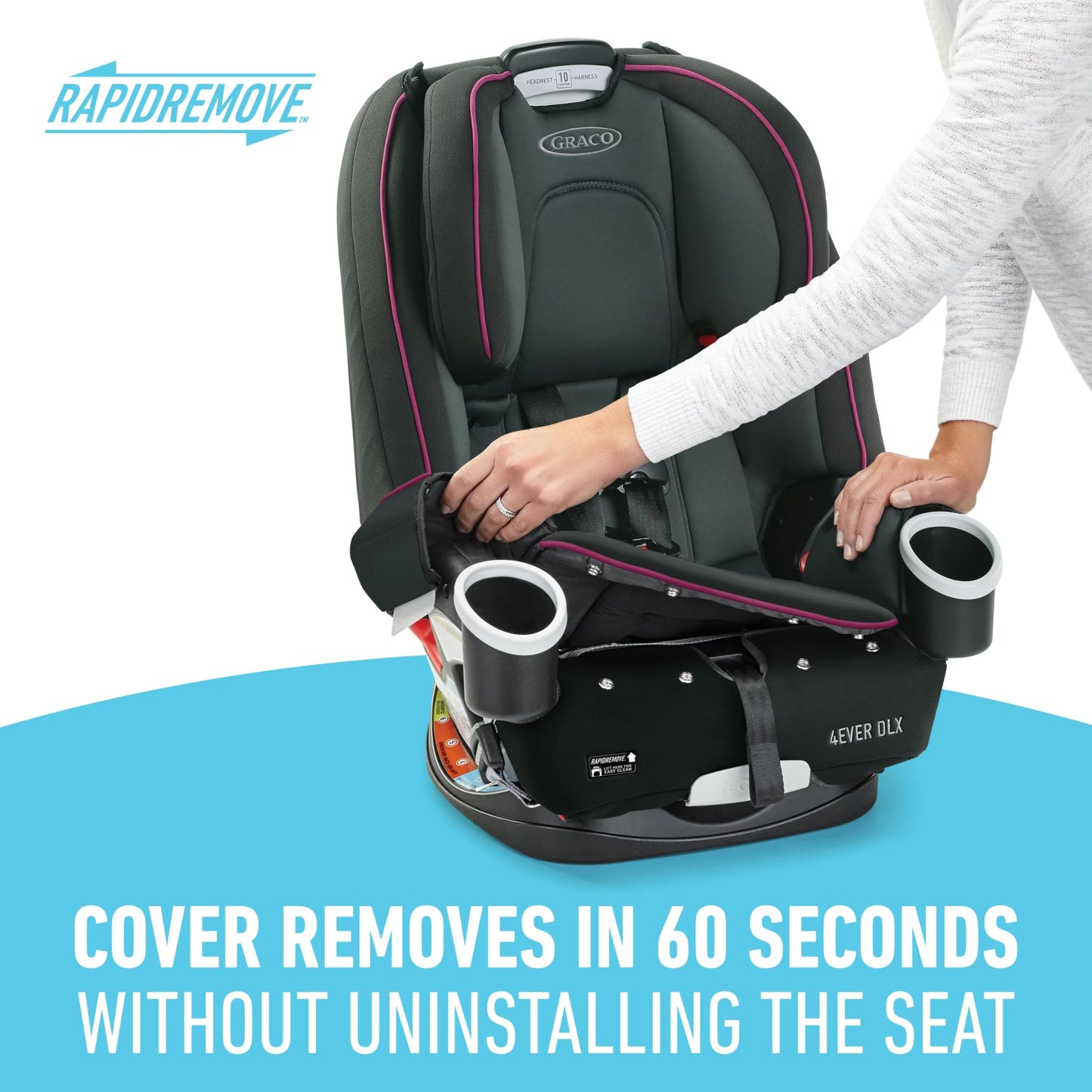 Graco 4Ever DLX 4-in-1 Car Seat, Maven | Infant to Toddler Car Seat, with 10 Years of Use | Rear-Facing, Forward-Facing and Booster Modes | Safe, Comfortable and Convenient