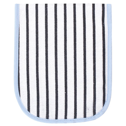 Hudson Baby Unisex Baby Cotton Terry Bib and Burp Cloth Set, Dinner Date, One Size