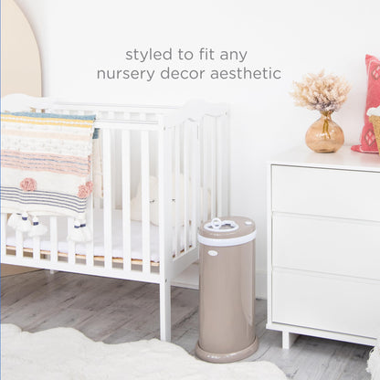 Ubbi Steel Diaper Pail, Odor Locking, No Special Bag Required, Award-Winning, Registry Must-Have, White