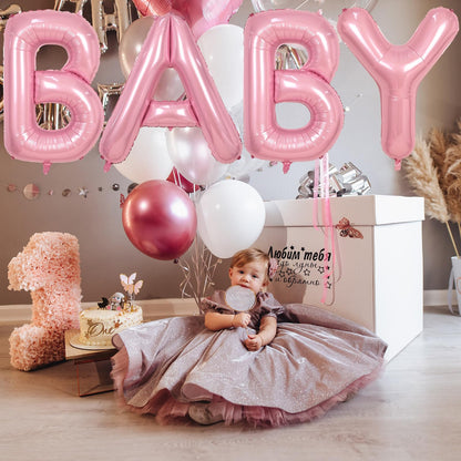 40 Inch Beige OH BABY Balloon for Baby Shower, Large Cream White Oh Baby Balloons Letters with Ribbon, Neutral Ivory Alphabet Oh Baby Balloon Banner Sign for Gender Reveal Backdrop Party Decorations