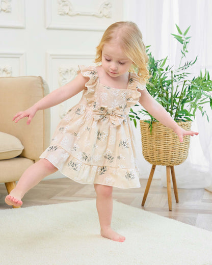 Renotemy Newborn Infant Baby Girl Dresses Summer Outfits Boho Casual Sundress Gifts Toddler Clothes for Girl with Hat and Bag