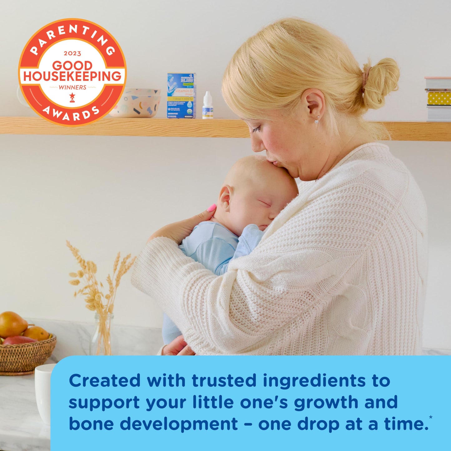Mommy's Bliss Organic Baby Vitamin D Drops | Promotes Healthy Growth and Bone Development | Age Newborn+ | 0.11 Fl Oz (100 Servings)