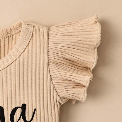 Baby Girl Clothes Newborn Romper Ruffle Sleeve Short Jeans Skirt with Headband Infant Outfits Set 0-18 Months