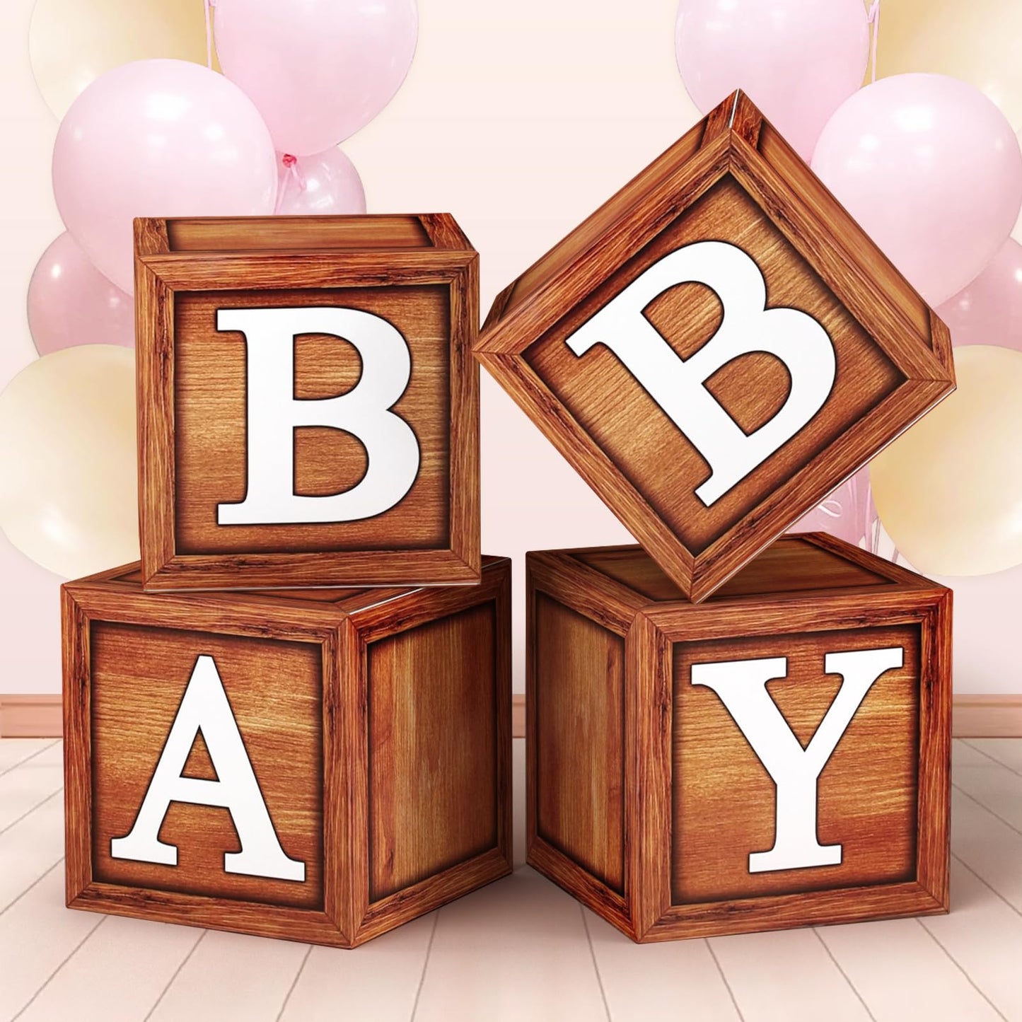 117 Teddy Bear Baby Shower Decorations for Boy Birthday Supplies Brown Blue Balloon Garland Kit Wood Grain Boxes with Letters Bearly Wait Backdrop Bear Theme Baby Shower Decor