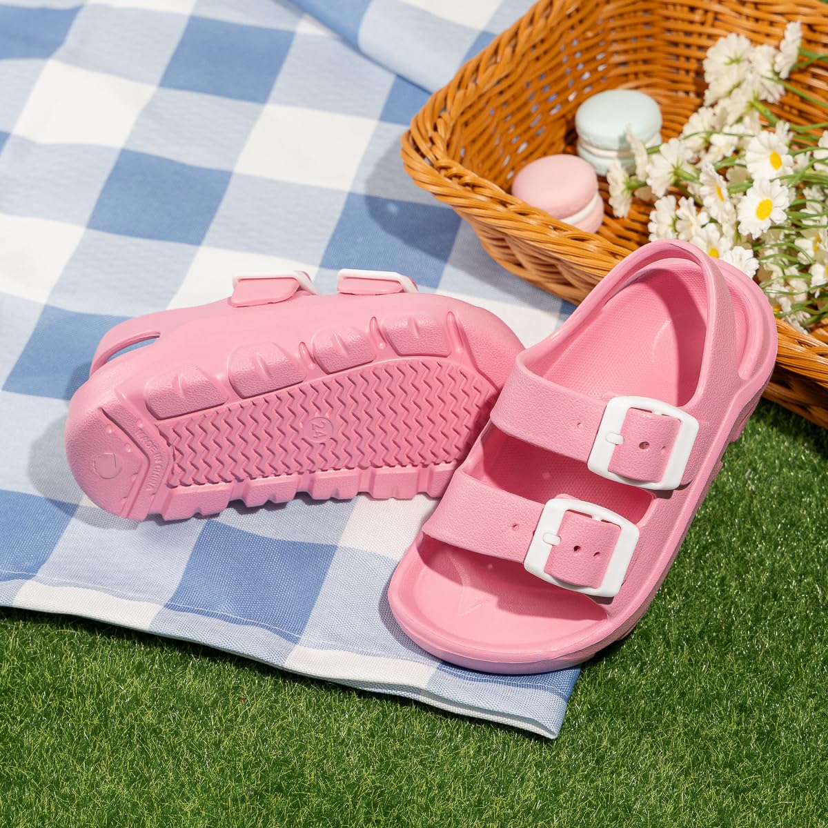 Casazoe Toddler Boys Girls EVA Comfort Lightweight Sandals Breathable Summer Beach Pool Casual Outdoor Shoes Adjustable Strap Open Toe Anti-Slip Quick Dry Shoe(Toddler/Little kids)