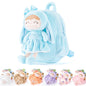 Gloveleya Toddler Backpack Baby Ballerina Girl Gifts Plush Curly Hair Ballet Backpack - Black Blonde 9 inches