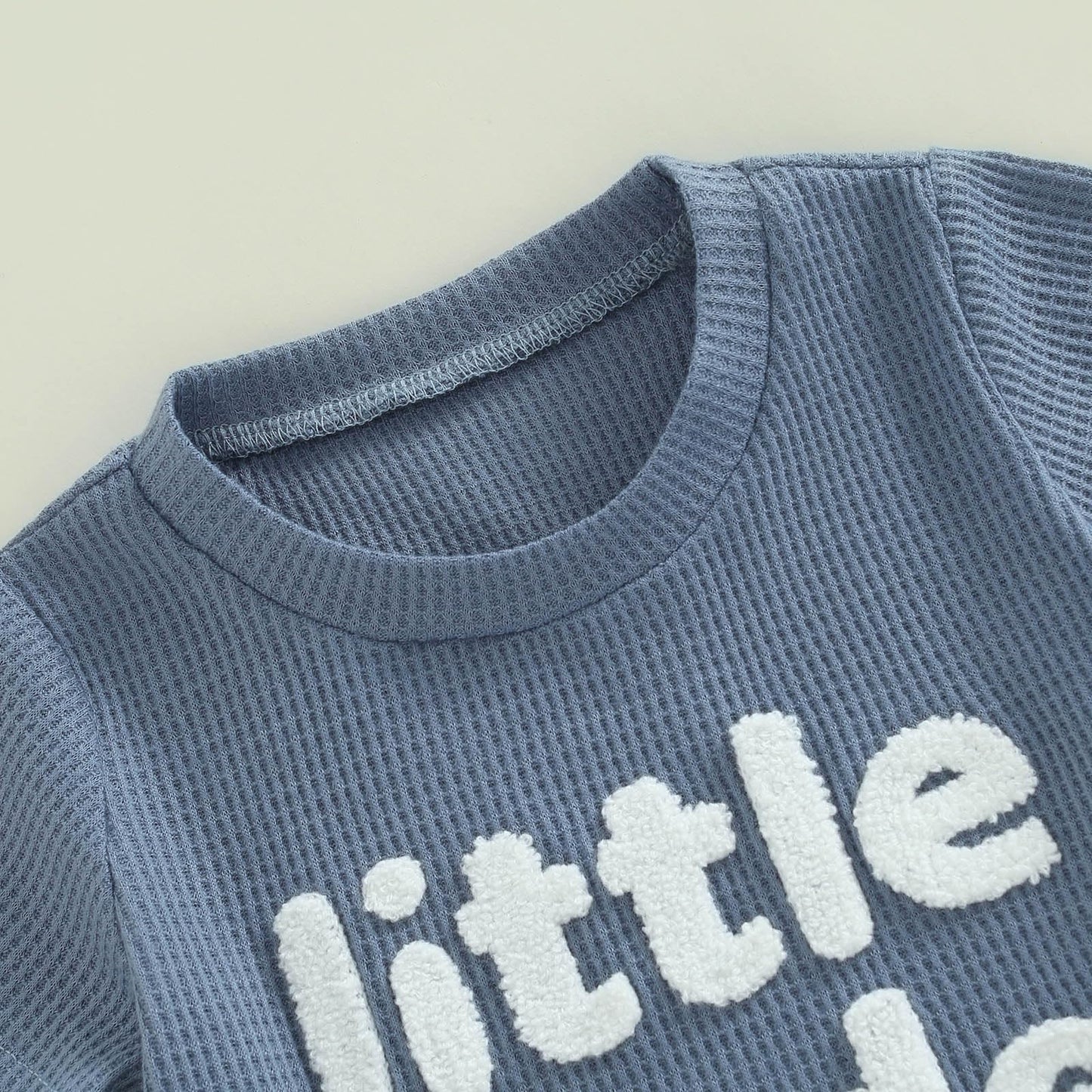 Toddler Baby Boy Summer Clothes Embroidered Waffle Short Sleeve T-Shirts Elastic Shorts Newborn Infant Boy Outfits