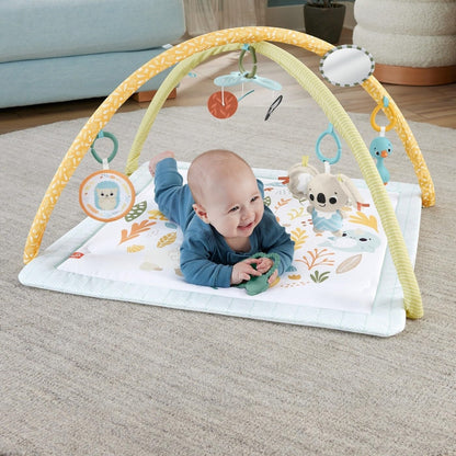 Fisher-Price Baby Playmat Rainforest Music & Lights Deluxe Gym with 10+ Activities & Toys for Developmental Play for Newborns Ages 0+ Months